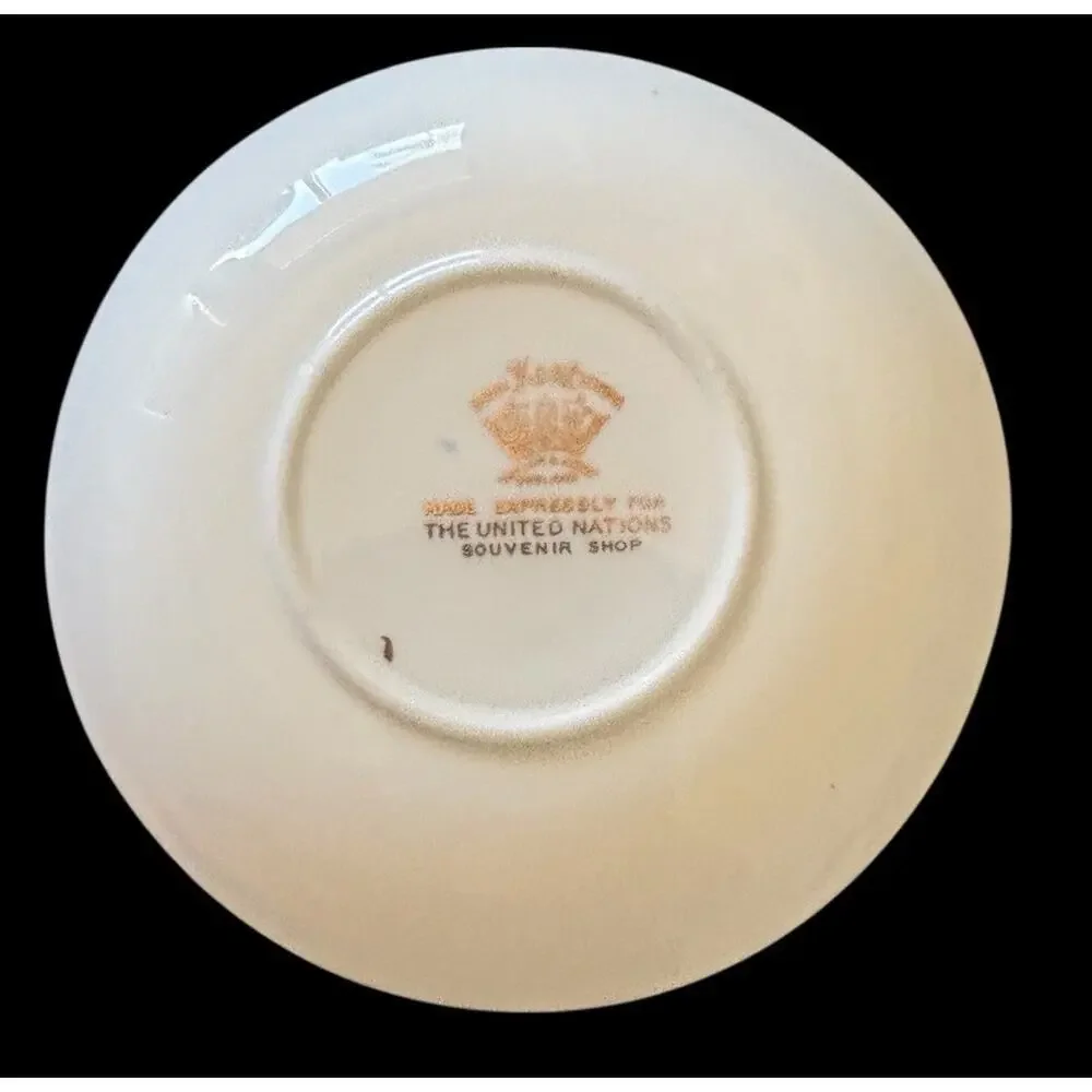 UN United Nations Building New York East River Plate Mid Century 5” Vintage